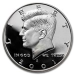 2001-S Silver Kennedy Half Dollar 20-Coin Roll Proof